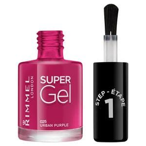 Rimmel London Super Gel Nail Polish 025 Urban Purple 12ml