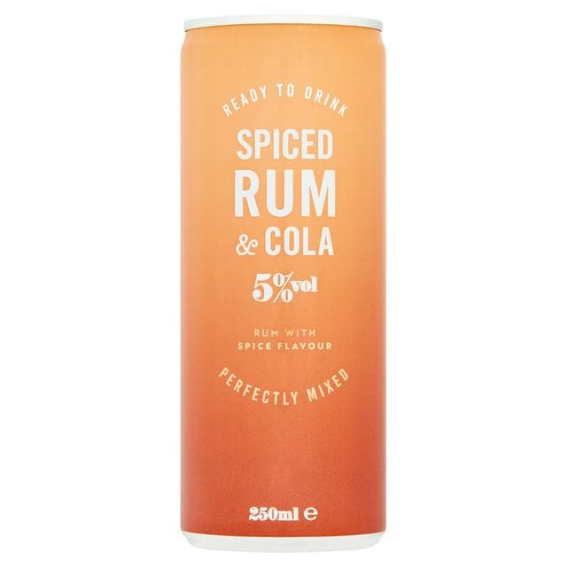 Sainsbury's Spiced Rum & Cola 250ml - gallery image 1