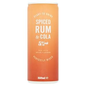 Sainsbury's Spiced Rum & Cola 250ml