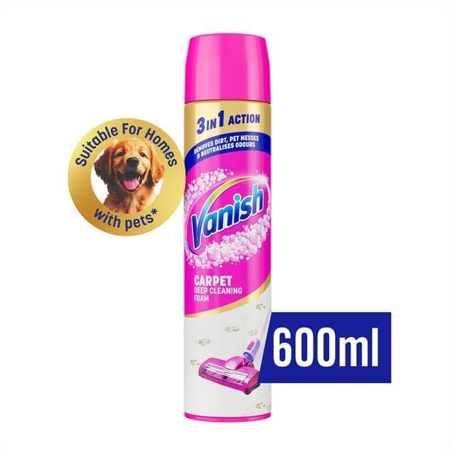 Vanish Gold Oxi Action Carpet Cleaner Foam 600ml - gallery image 1