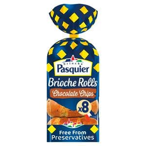 Brioche Pasquier Choc Chip Brioche Rolls x8