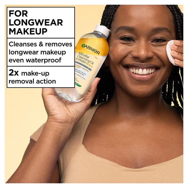 Garnier Micellar Water Oil Infused Facial Cleanser For Waterproof Makeup Remover 400ml - gallery image 3