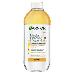 Garnier Micellar Water Oil Infused Facial Cleanser For Waterproof Makeup Remover 400ml