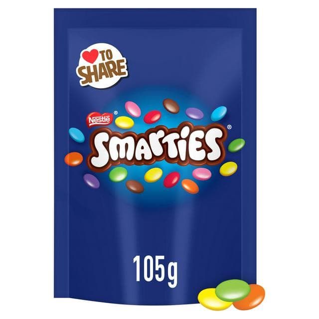 Smarties Milk Chocolate Sharing Bag 105g - gallery image 1