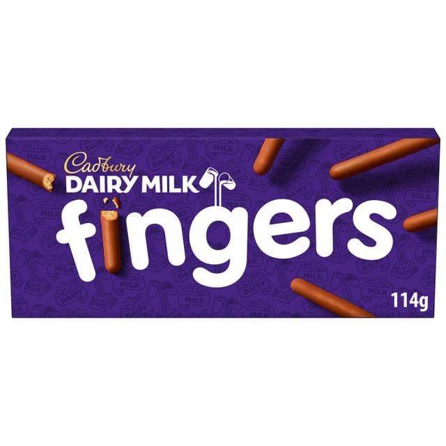 Cadbury Dairy Milk Fingers Milk Chocolate Covered Biscuits 114g - gallery image 1