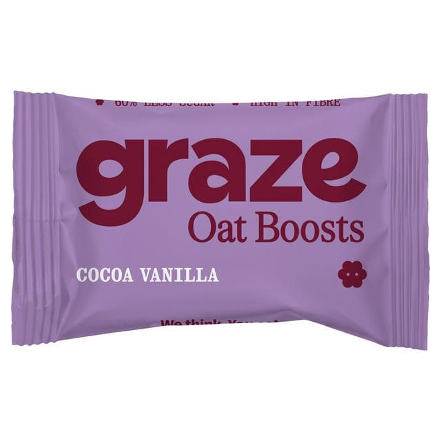 Graze Snack Box Oat Boosts Cocoa & Vanilla Flapjack 50g - gallery image 1