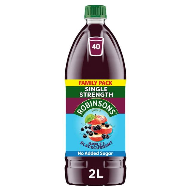 Robinsons 2L Apple & Blackcurrant Family Pack Squash - gallery image 1