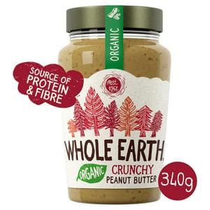 Whole Earth Organic Crunchy Peanut Butter 340g
