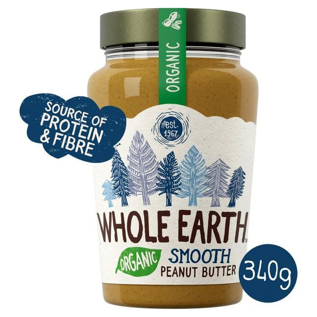 Whole Earth Organic Smooth Peanut Butter 340g - gallery image 1