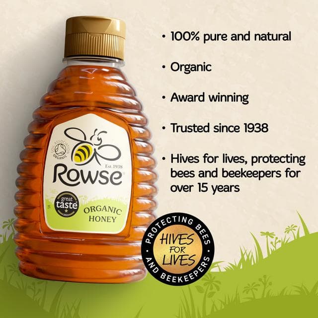 Rowse Organic Squeezy Honey 340g - gallery image 2