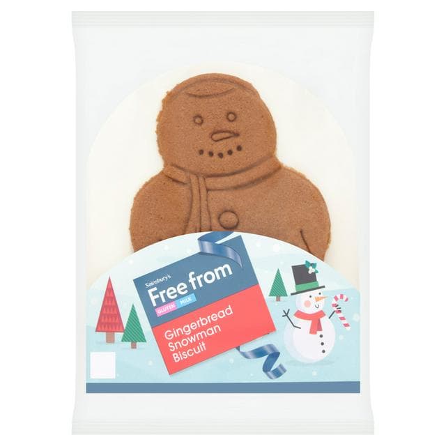 Sainsbury's Free From 32g Gingerbread Snowman Biscuit - gallery image 1