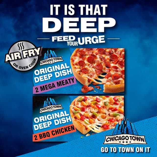 Chicago Town Deep Dish Mega Meaty Pizza x2 (320g) - gallery image 2