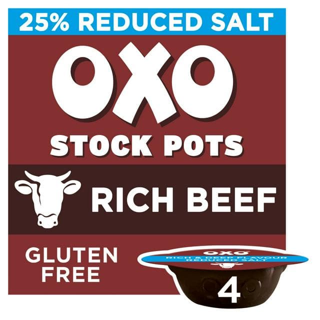 Oxo Reduced Salt Beef with Onion & Rosemary Stock Pots x4 80g - gallery image 1