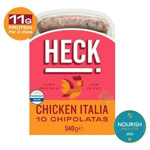 Heck Chicken Italia Gluten Free Chipolata Sausages x10 340g