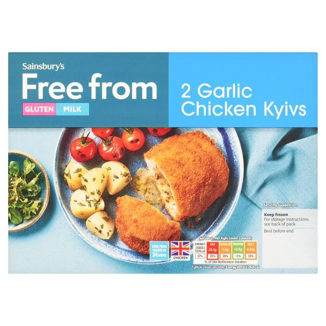 Sainsbury's Free From Chicken Kyivs x2 260g - gallery image 1