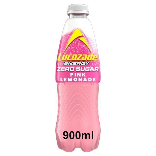 Lucozade Zero Pink Lemonade 900ml - gallery image 1