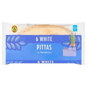 Sainsbury's White Pittas x6