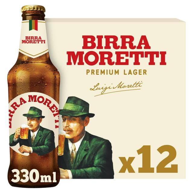 Birra Moretti Lager Beer Bottles 12x330ml - gallery image 1