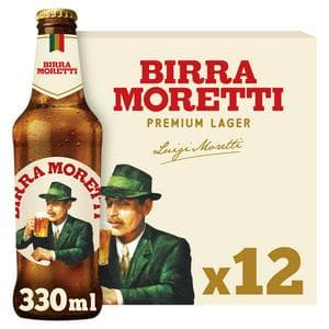Birra Moretti Lager Beer Bottles 12x330ml