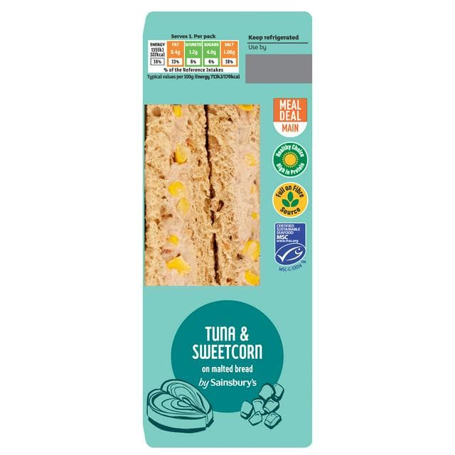 Sainsbury's Tuna & Sweetcorn on Malted Bread Sandwich - gallery image 1