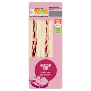 Sainsbury's No Mayo Ham on White Bread Sandwich