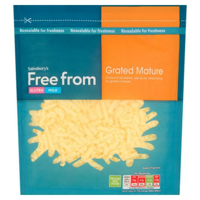 Sainsbury's Free From Grated Mature 200g - gallery image 1