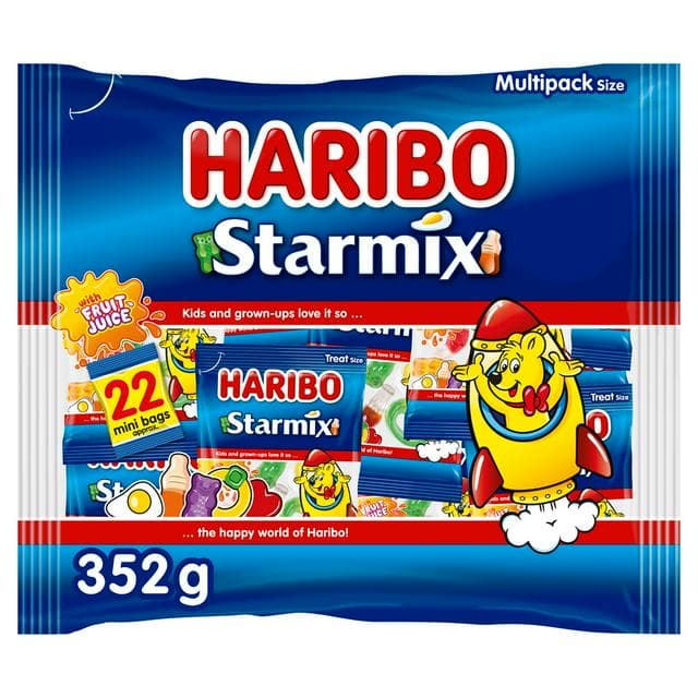 Haribo Starmix Mini Bag Multipack Sweets 22x16g - gallery image 1