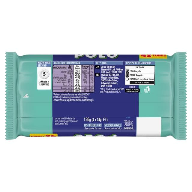 Polo Spearmint Mint Tube Multipack x4 34g - gallery image 3