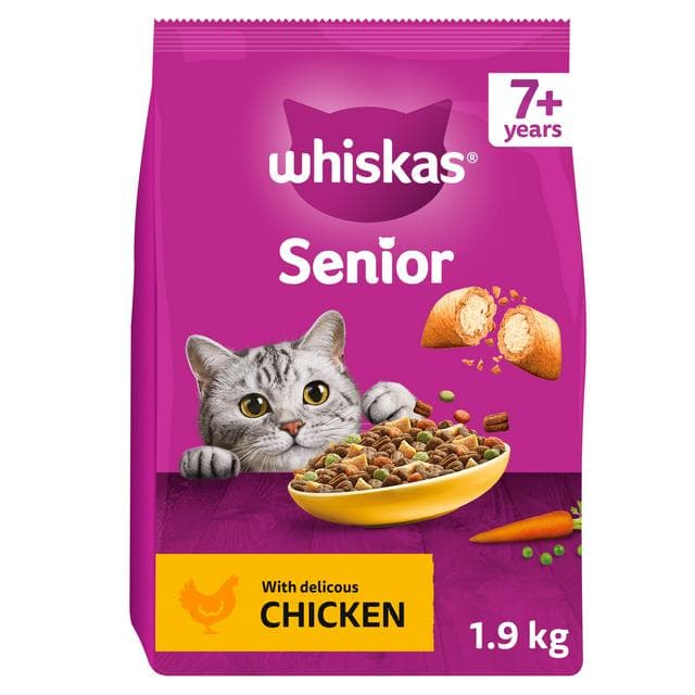 Whiskas Biscuits Chicken Senior Complete Dry Cat Food 1.9kg - gallery image 1