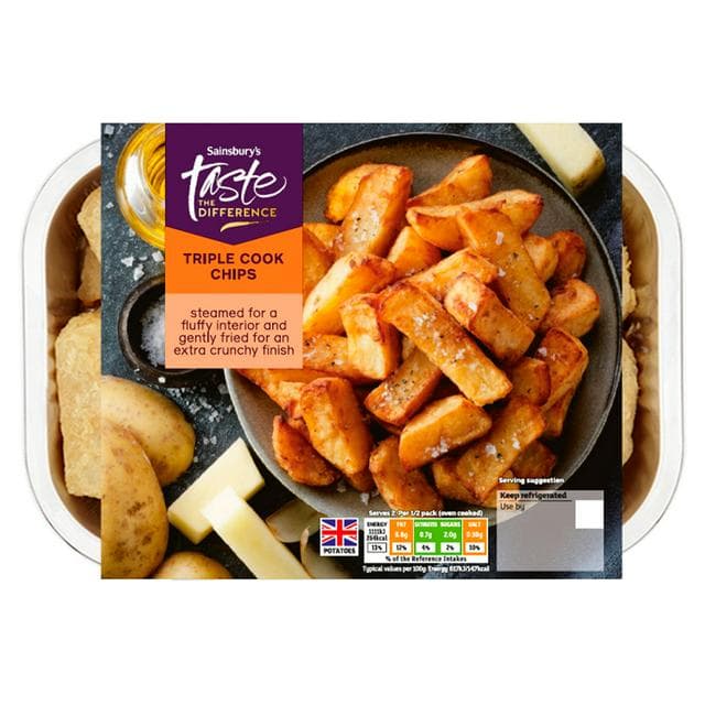 Sainsbury's Triple Cook Chips, Taste the Difference 400g - gallery image 1