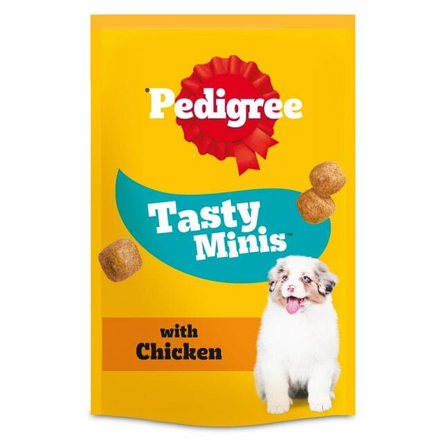 Pedigree Tasty Minis Puppy Dog Treats Chicken Chewy Cubes 125g - gallery image 1