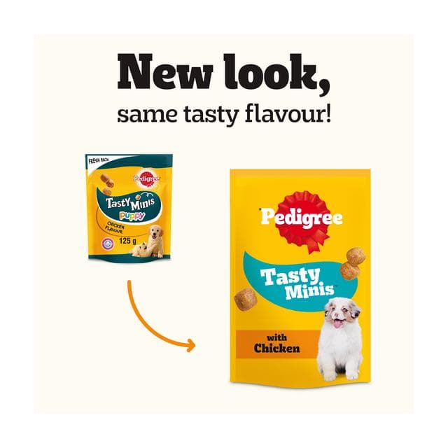 Pedigree Tasty Minis Puppy Dog Treats Chicken Chewy Cubes 125g - gallery image 6