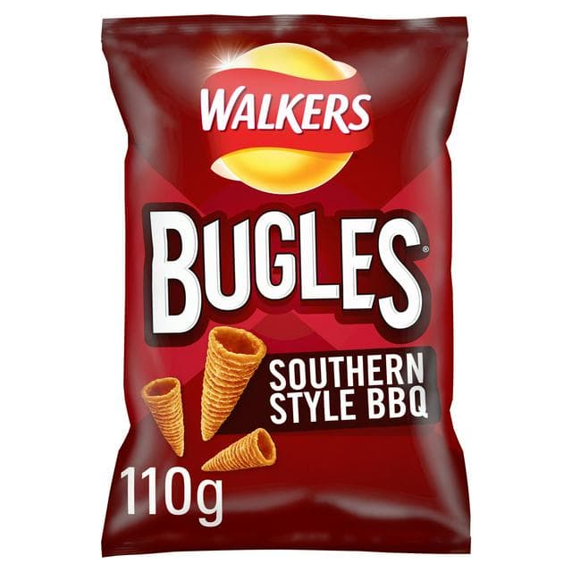 Walkers Bugles Southern Style BBQ Sharing Snacks Crisps 110g - gallery image 1