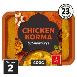 Sainsbury's Indian Chicken Korma with Pilau Rice Ready Meal for 1 400g