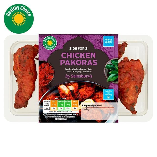 Sainsbury's Indian Chicken Pakoras Ready Meal Side For 2 x2 100g - gallery image 1