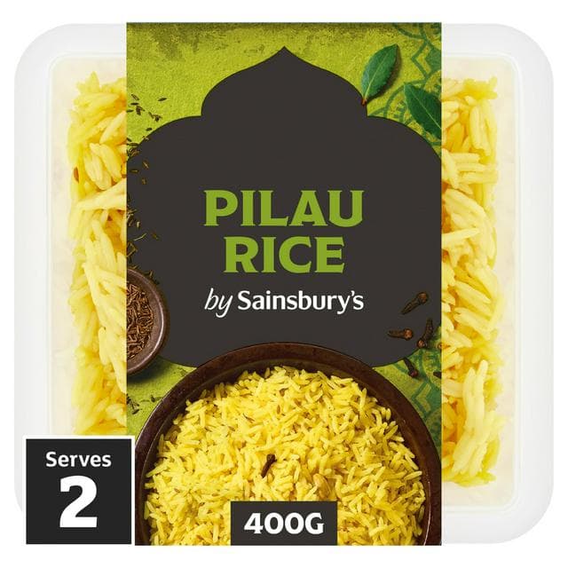 Sainsbury's Indian Pilau Rice Ready Meal Side For 2 400g - gallery image 1