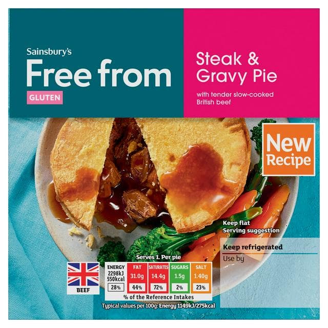 Sainsbury's Free From Steak & Gravy Pie 200g - gallery image 1