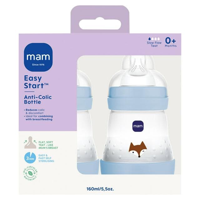 Mam Anti-Colic Bottle x2 160ml - gallery image 1