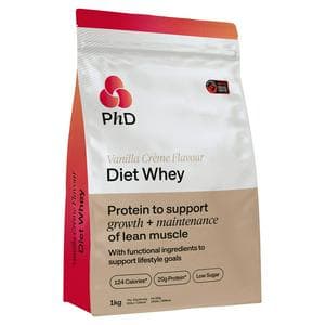 PhD Diet Whey Protein Powder Vanilla Crème 1kg