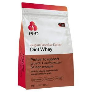 PhD Diet Whey Protein Powder Belgian Chocolate 1kg