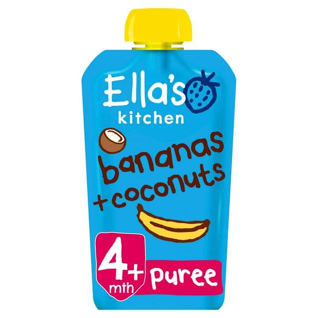Ella's Kitchen Organic Bananas & Coconuts Baby Food Pouch 4+ Months 120g - gallery image 1