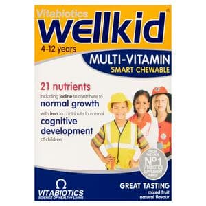 Vitabiotics Wellkid Multi-vitamin Smart Chewable 4-12 Years x30