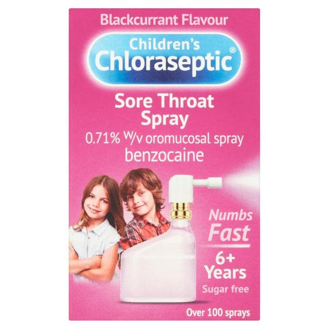 Children's Chloraseptic Sore Throat Spray, Blackcurrant 6+ Years 15ml - gallery image 1