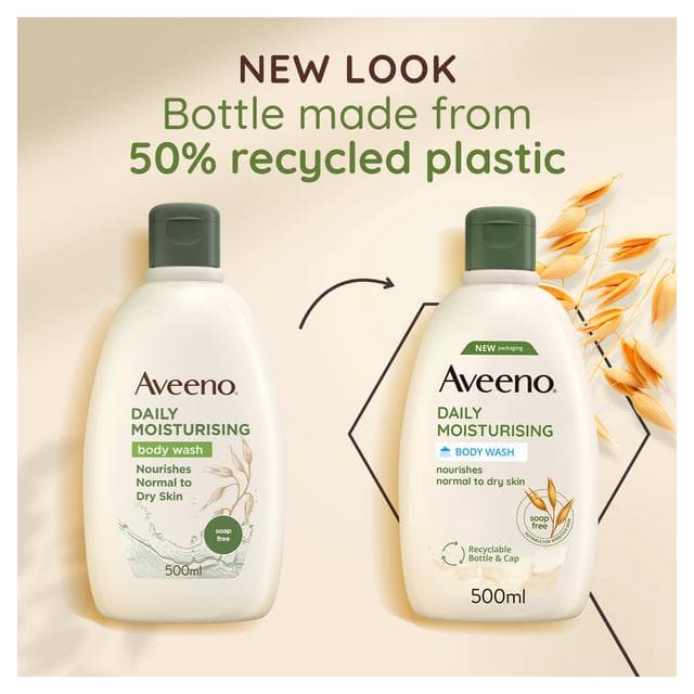 Aveeno Body Wash for Dry & Sensitive Skin 500ml - gallery image 2