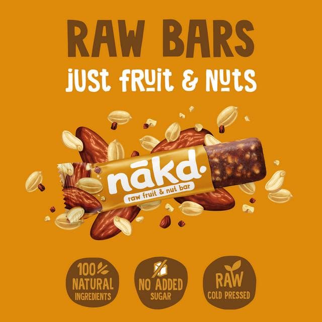 Nakd Peanut Delight Fruit & Nut Bars 4 x 35g - gallery image 3