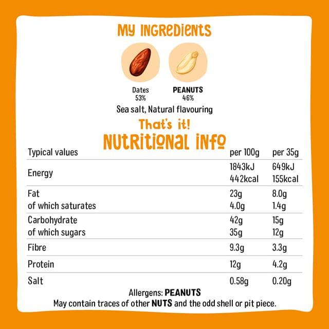 Nakd Peanut Delight Fruit & Nut Bars 4 x 35g - gallery image 4
