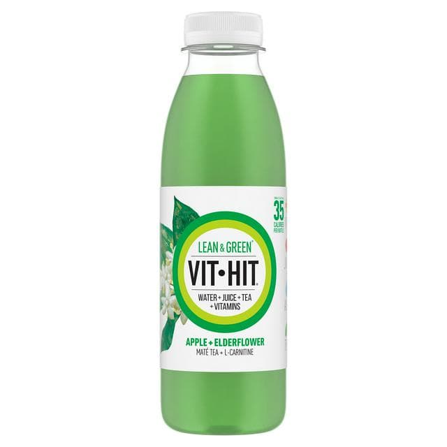 Vit Hit Lean & Green Apple + Elderflower + Mate Tea + L-Carnitine 500ml - gallery image 1