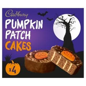 Cadbury 4 x Pumpkin Patch Chocolate Halloween Cakes