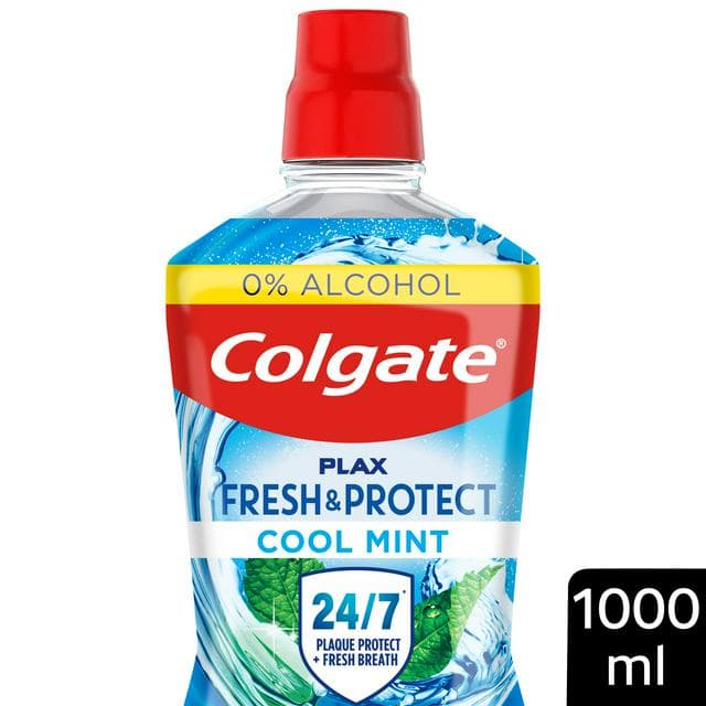 Colgate Plax Cool Mint Mouthwash Alcohol Free 1000ml - gallery image 1