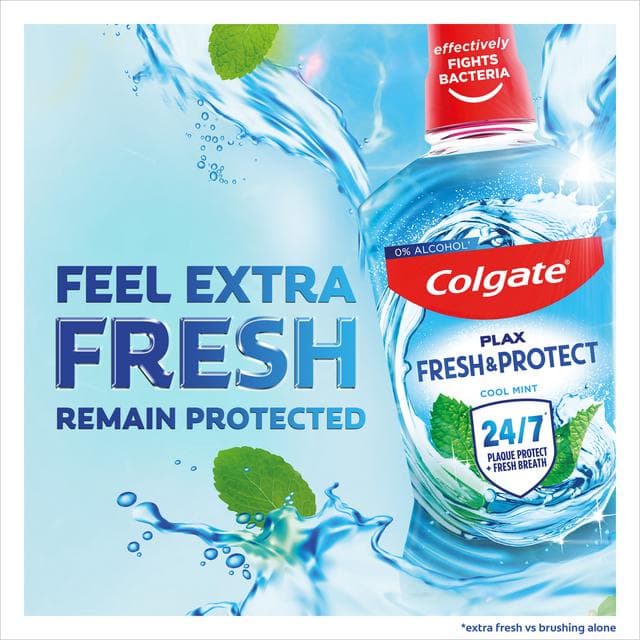 Colgate Plax Cool Mint Mouthwash Alcohol Free 1000ml - gallery image 4